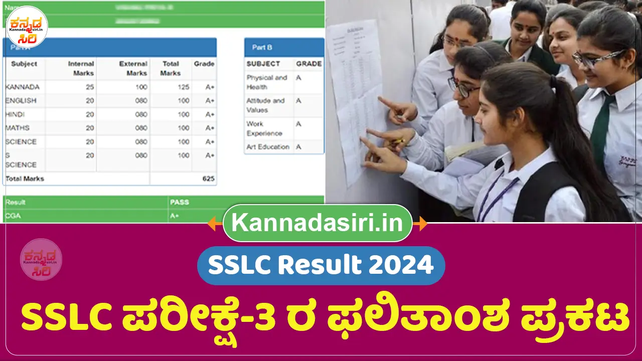 SSLC Exam 3 Result 2024 Karnataka Check